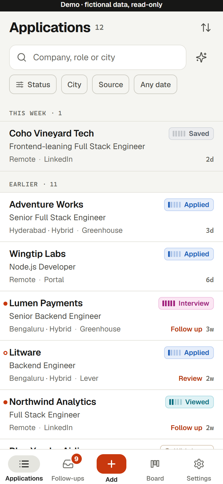 Applications on a phone